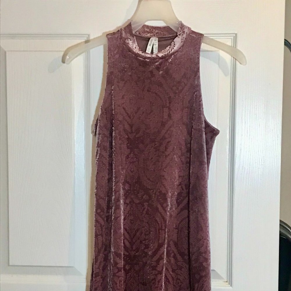 Mudd Mauve Velvet Swing Dress Size XS